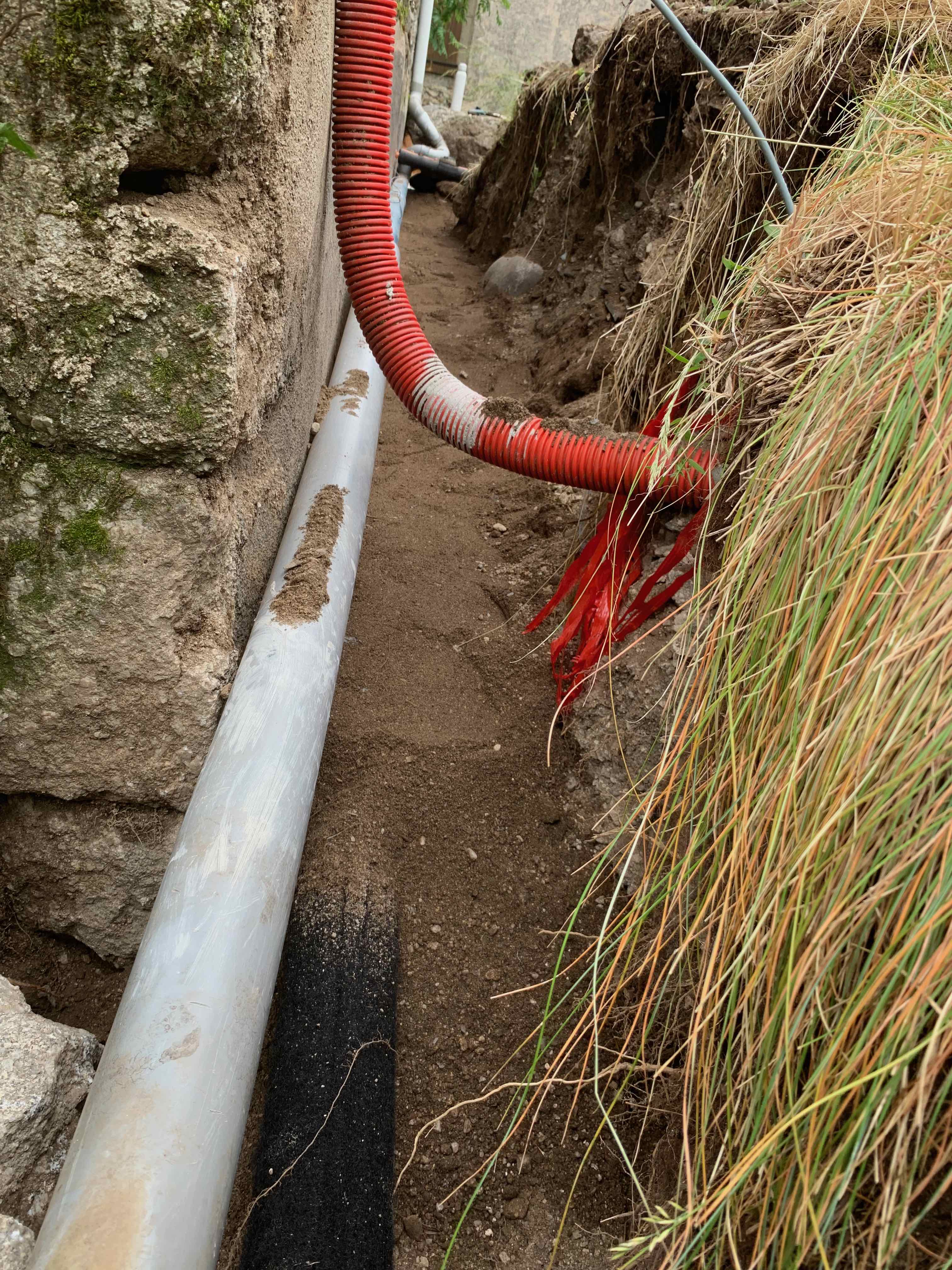 Recouvrement du drain